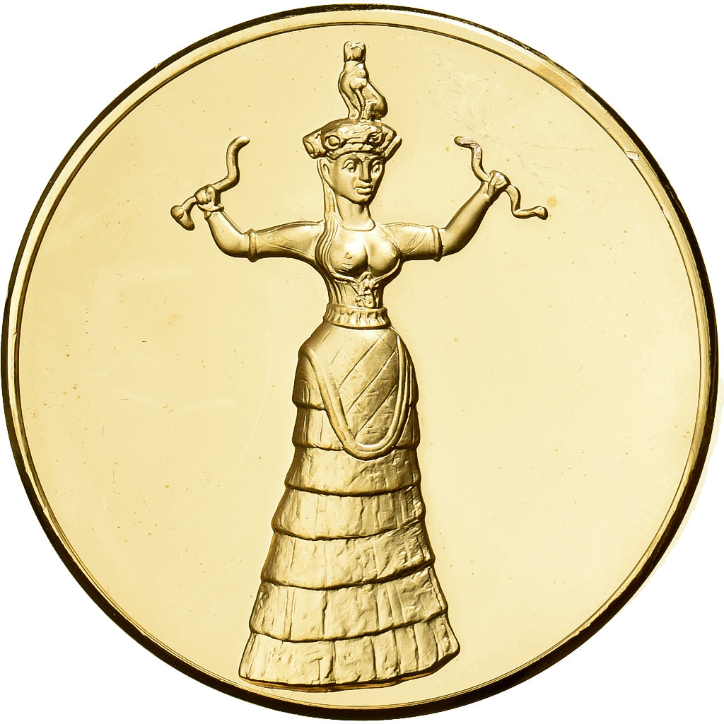 Francia, medalla, Déesse aux Serpents, Bronce dorado, SC