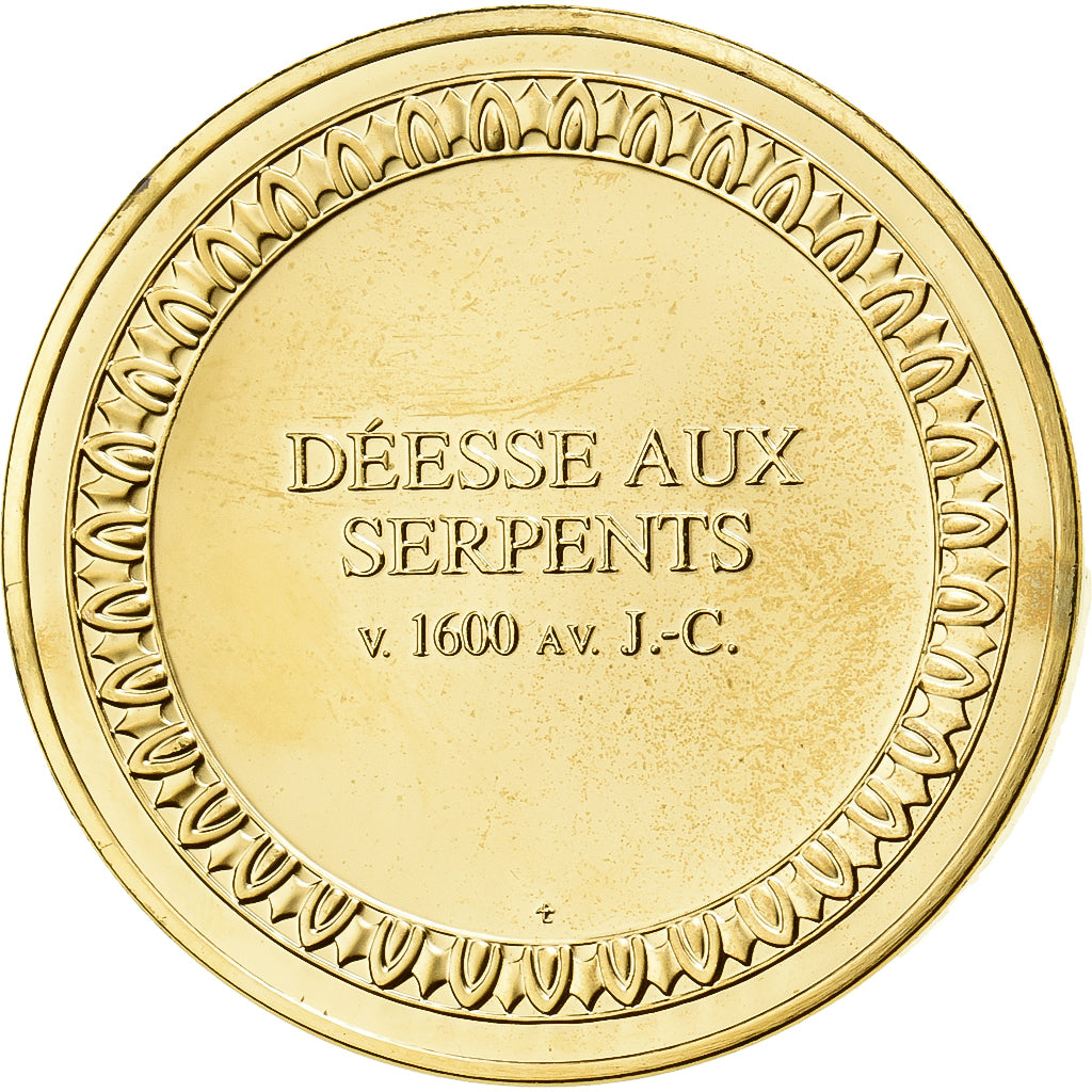 Francia, medalla, Déesse aux Serpents, Bronce dorado, SC