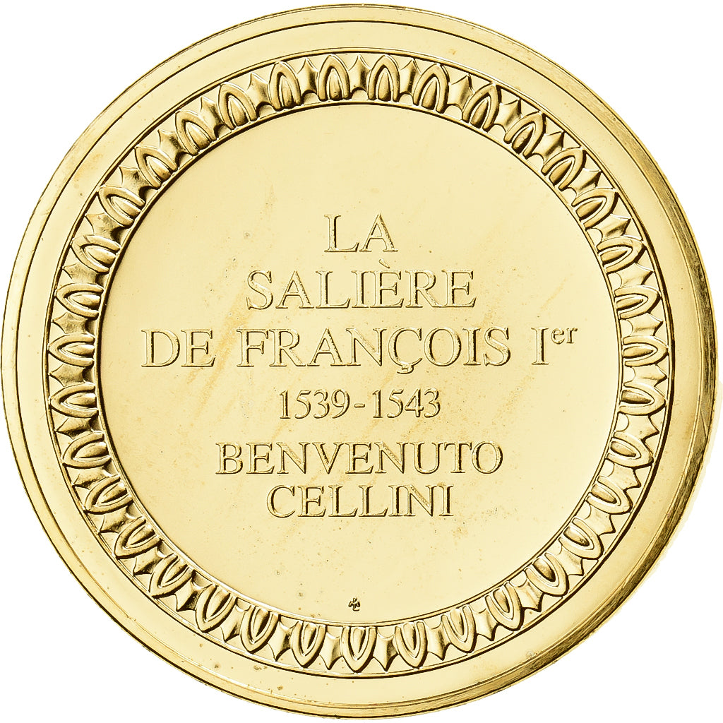 France, Médaille, La Salière de François Ier, Benvenuto Cellini, Gilt Bronze