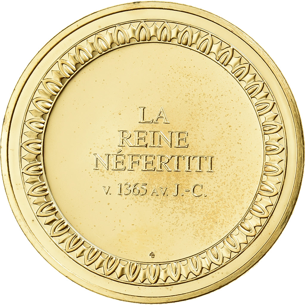 Francia, medaglia, Nefertiti, Bronzo dorato, SPL