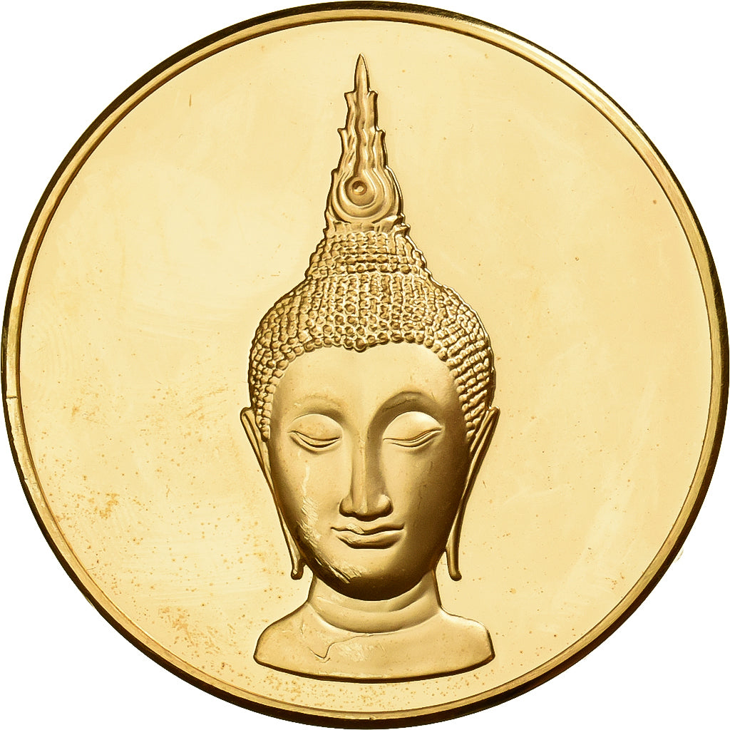 Frankreich, Medaille, Bouddha, Gilt Bronze, UNZ