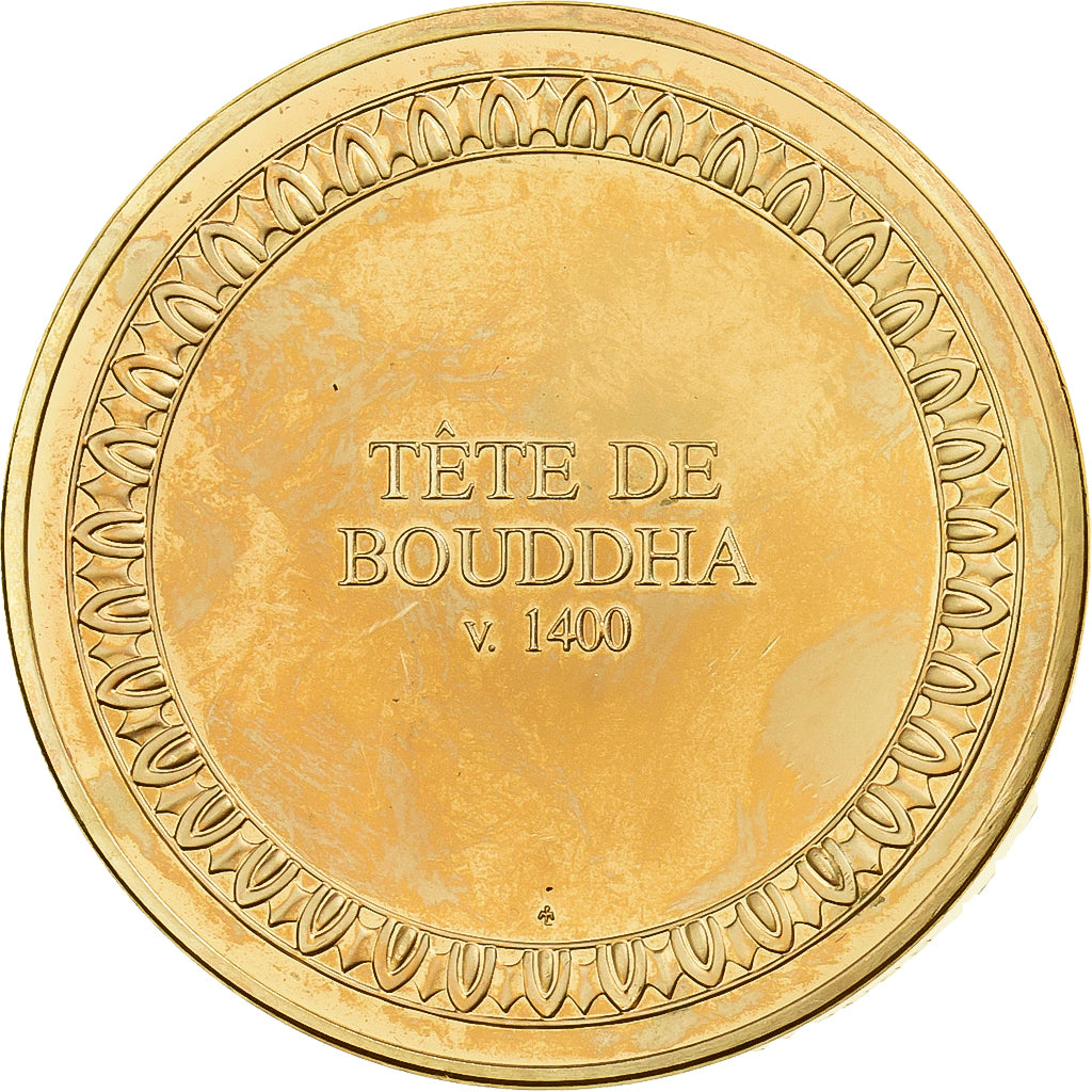 Frankreich, Medaille, Bouddha, Gilt Bronze, UNZ
