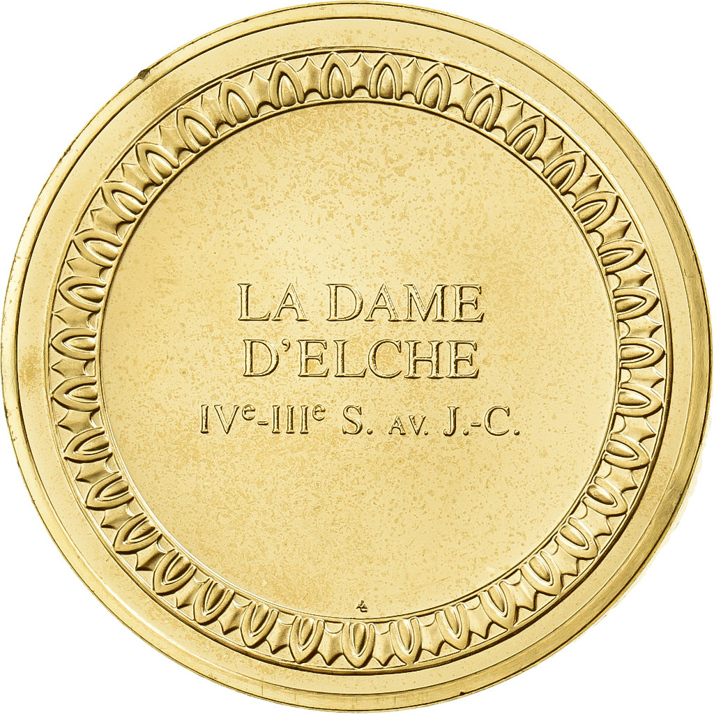 France, Medal, La Dame d'Elche, Gilt Bronze, MS(63)
