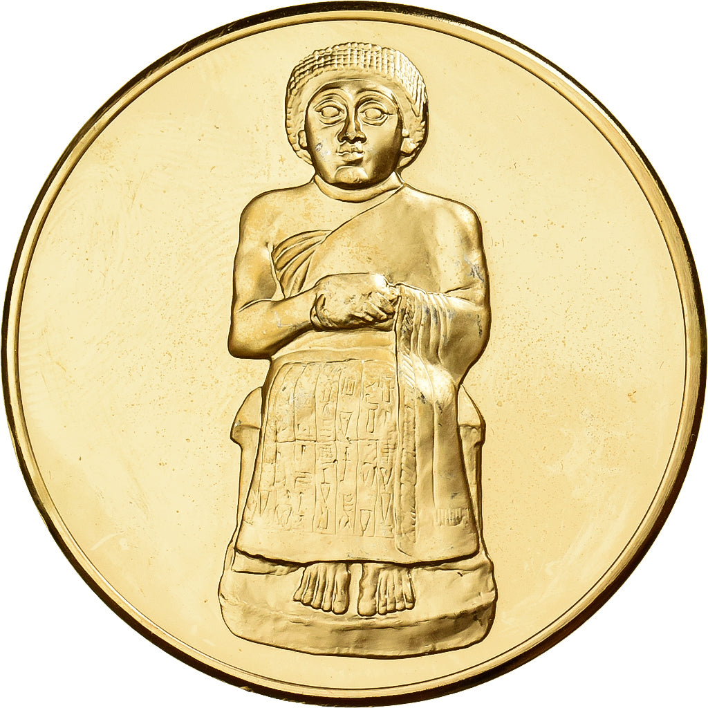 Francia, medalla, Gudéa, Bronce dorado, SC