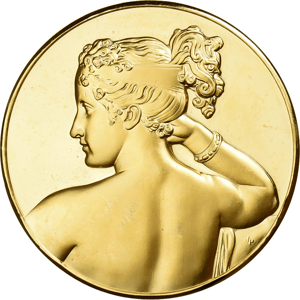 Frankreich, Medaille, Pauline Borghèse en Vénus Victorieuse, Gilt Bronze, UNZ