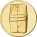 France, Medal, Le Baiser, Constantin Brancusi, Gilt Bronze, MS(63)