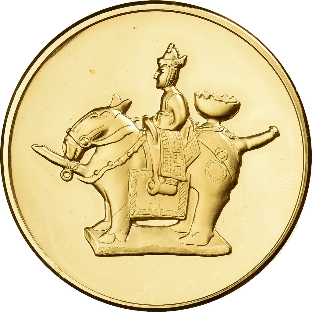 Francia, medalla, Guerrier à Cheval, Bronce dorado, SC