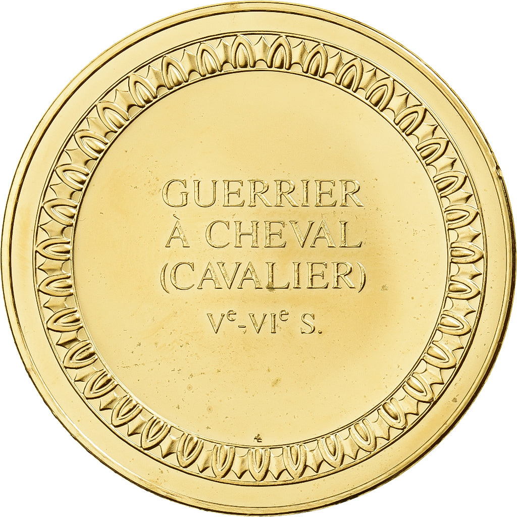Francia, medalla, Guerrier à Cheval, Bronce dorado, SC