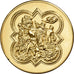 Frankreich, Medaille, Le Sacrifice d'Isaac, Lorenzo Ghiberti, Gilt Bronze, UNZ