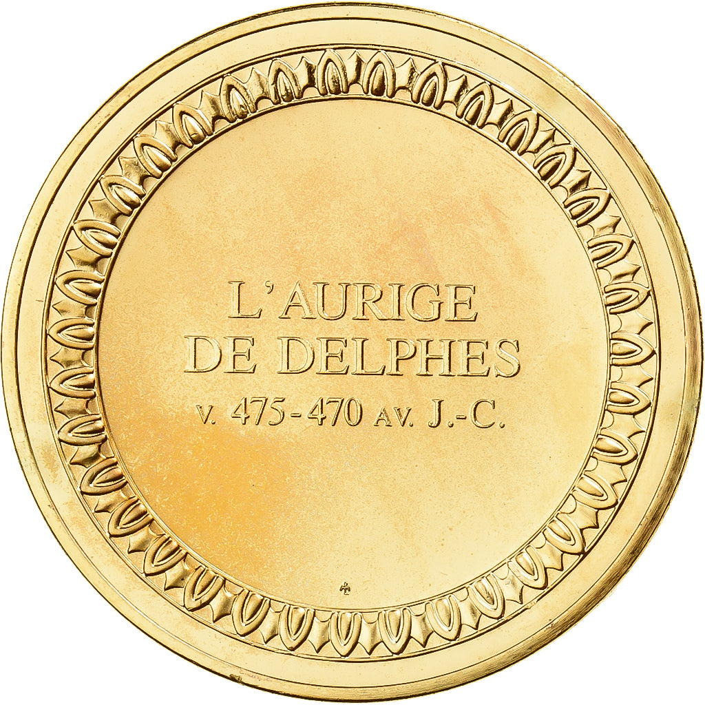 France, Médaille, Peinture, L'Aurige de Delphes, Grec, Gilt Bronze, SPL