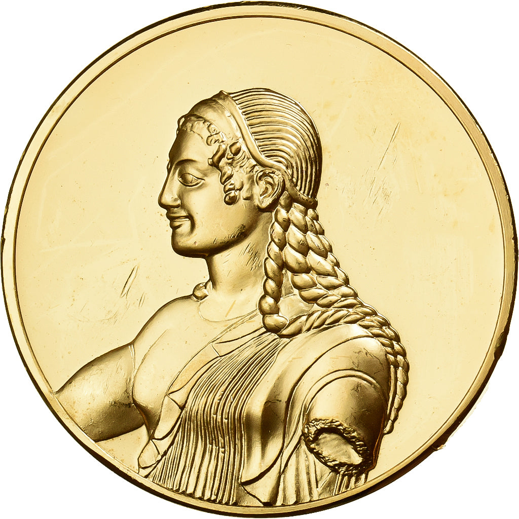 Frankreich, Medaille, L'Apollon de Veies, Gilt Bronze, UNZ