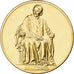 Francia, medaglia, Voltaire, Jean-Antoine Houdon, Bronzo dorato, SPL