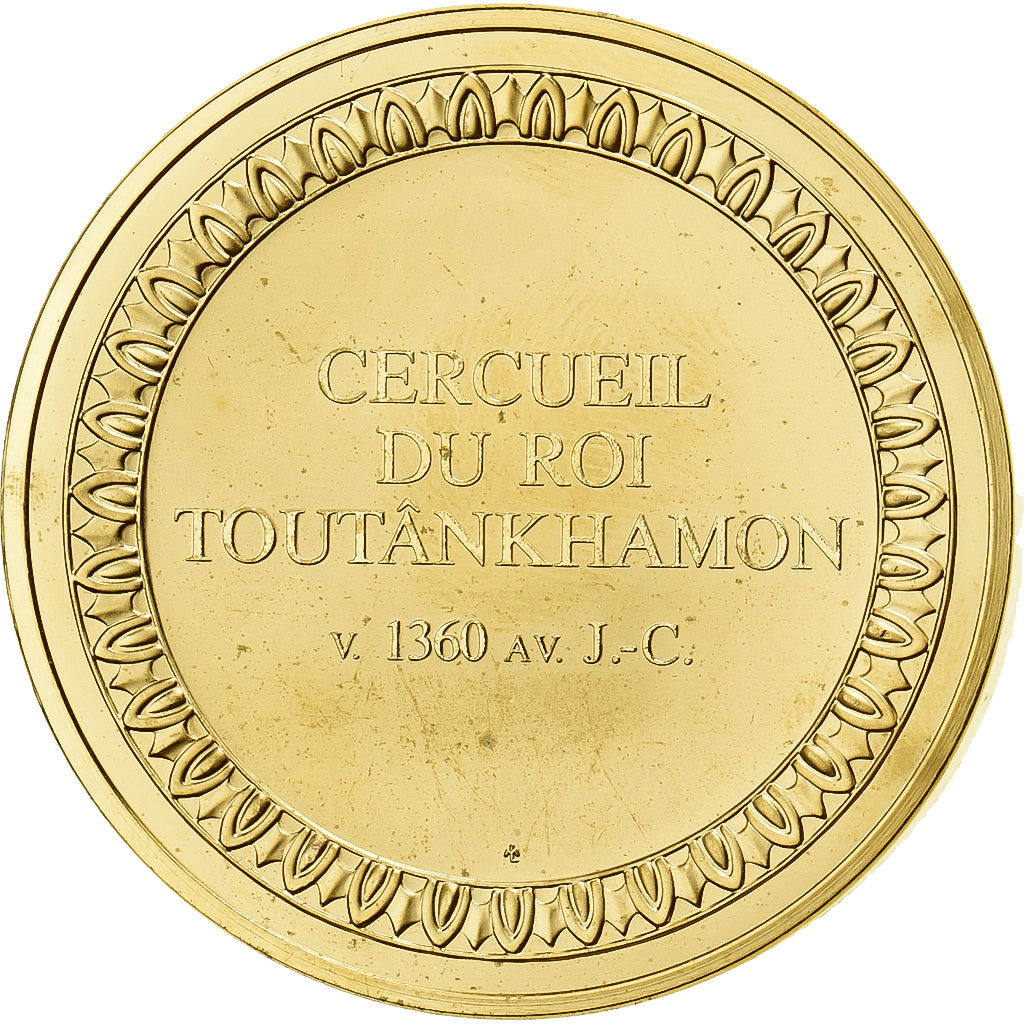 Francia, medaglia, Cercueil du Roi Toutankhamon, Bronzo dorato, SPL