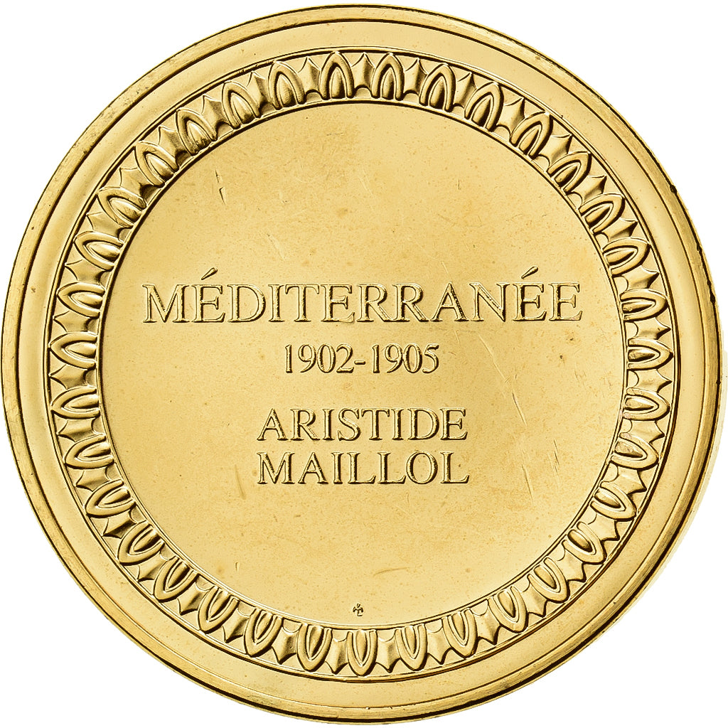 Frankreich, Medaille, Méditerranée, Aristide Maillol, Gilt Bronze, UNZ