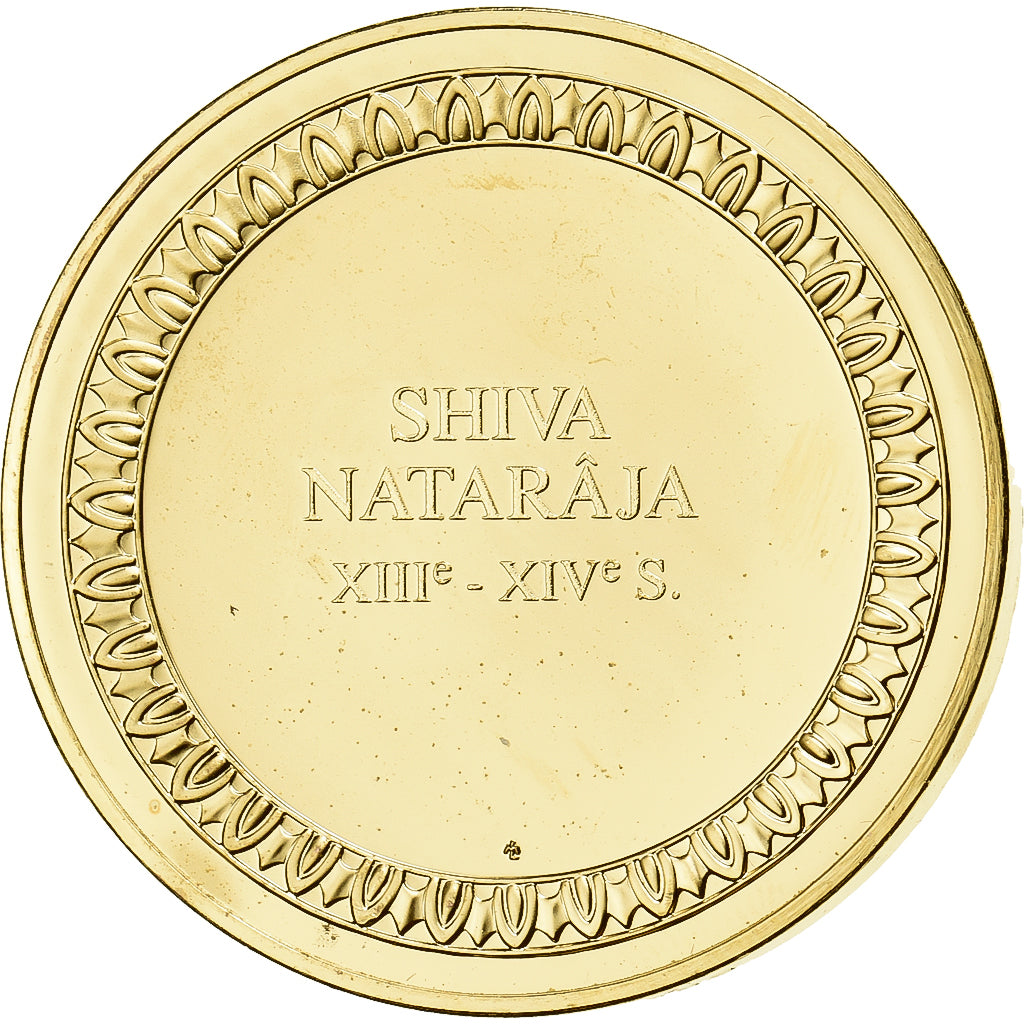 Frankreich, Medaille, Shiva Nataraja, Gilt Bronze, UNZ