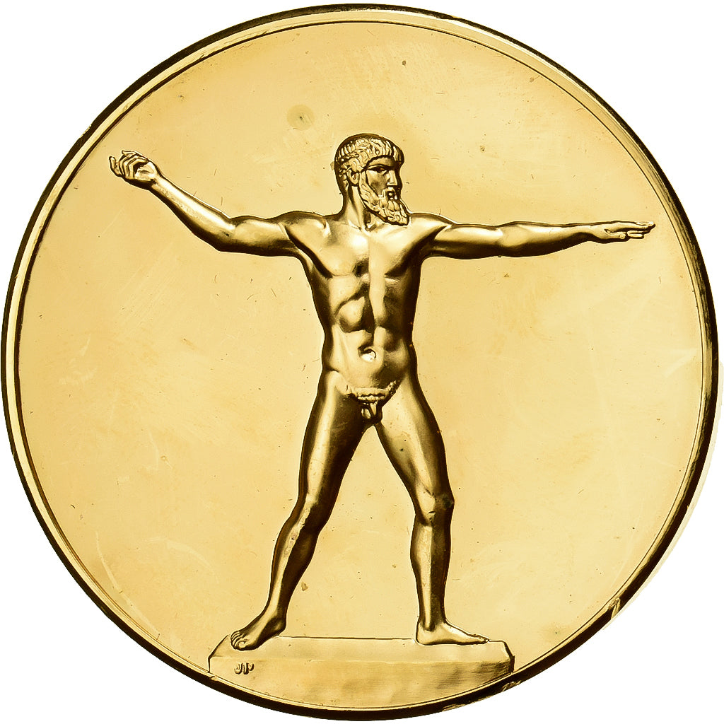 Frankreich, Medaille, Statue du Cap Artémision, Gilt Bronze, VZ