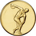 Frankreich, Medaille, le Discobole, d'après Myron, Gilt Bronze, VZ