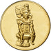 Frankreich, Medaille, Chef sur un Trône, Gilt Bronze, VZ