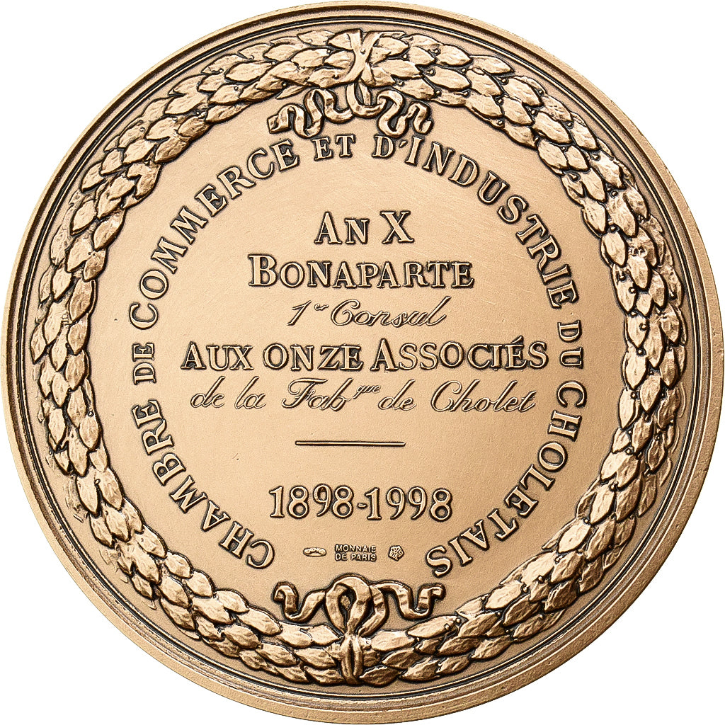 Francia, medaglia, Chambre de Commerce du Choletais, 1998, Bronzo, MDP, SPL