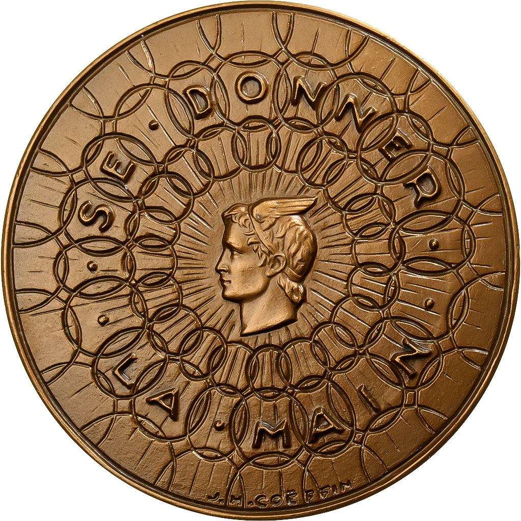 Francia, medaglia, Hermès, Universalisme, 1966, Bronzo, Coeffin, SPL