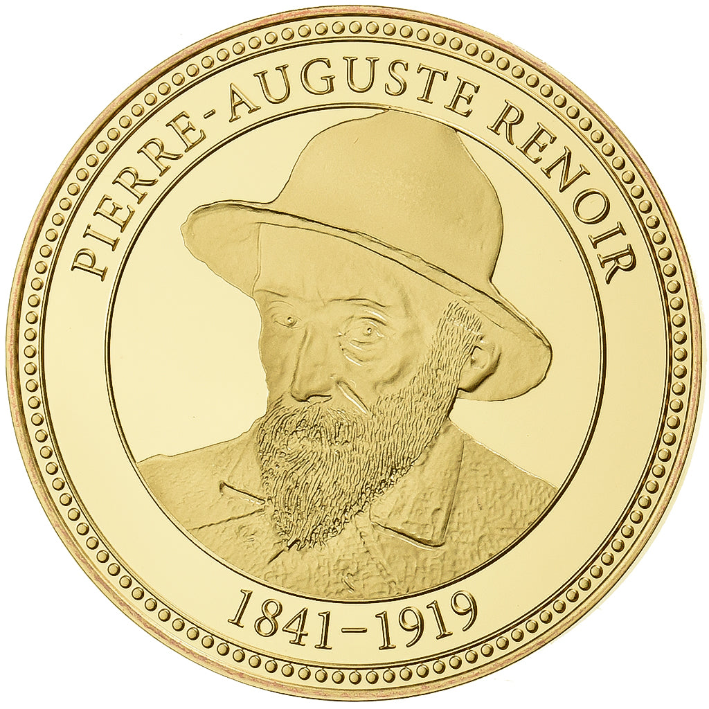 Frankreich, Medaille, Pierre-Auguste Renoir, Copper Gilt, UNZ+