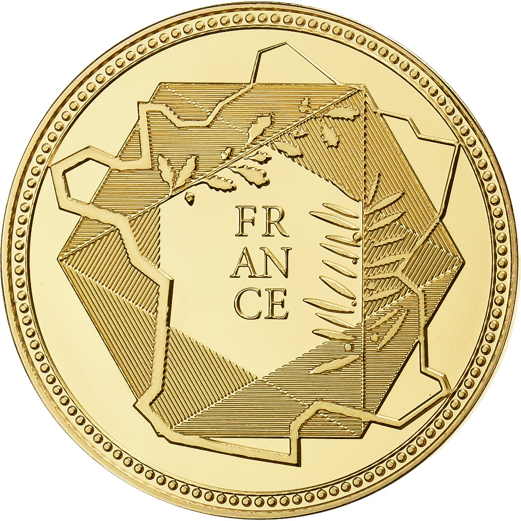Frankreich, Medaille, Pierre-Auguste Renoir, Copper Gilt, UNZ+