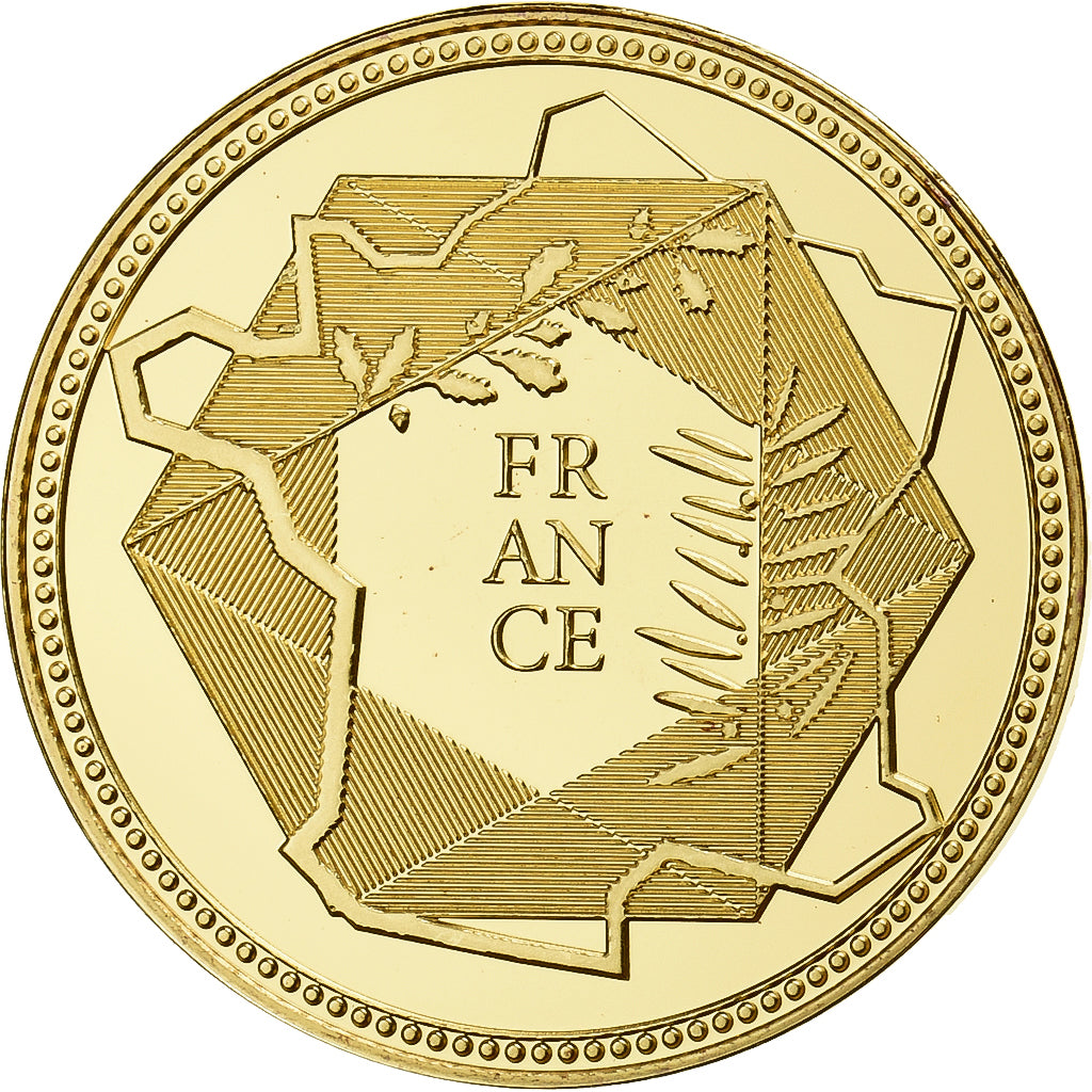 Frankrijk, Medaille, Peinture, Claude Monet, Copper Gilt, UNC