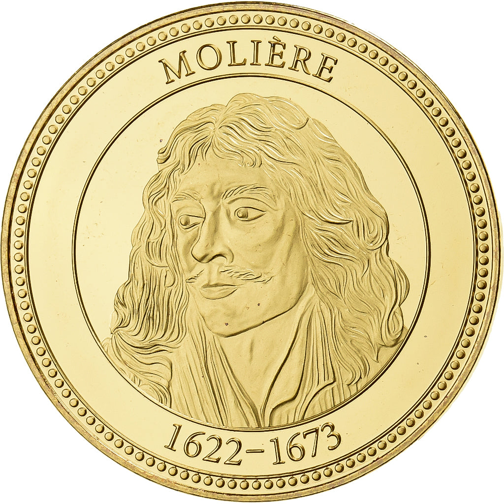 Francia, medalla, Molière, Copper Gilt, SC+
