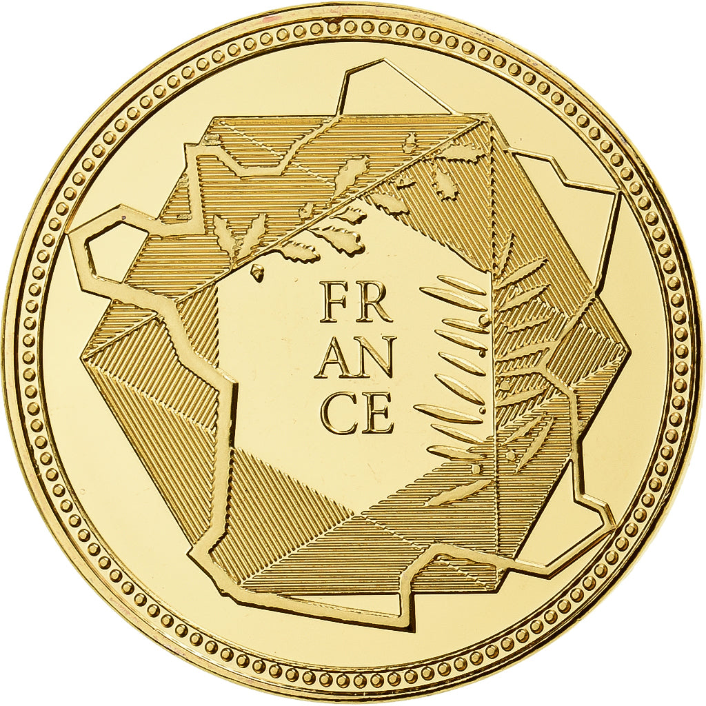 Francia, medalla, Molière, Copper Gilt, SC+