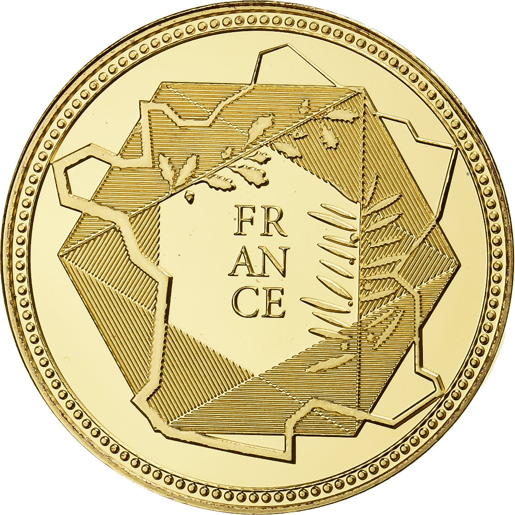 Francia, medalla, Voltaire, Copper Gilt, SC+