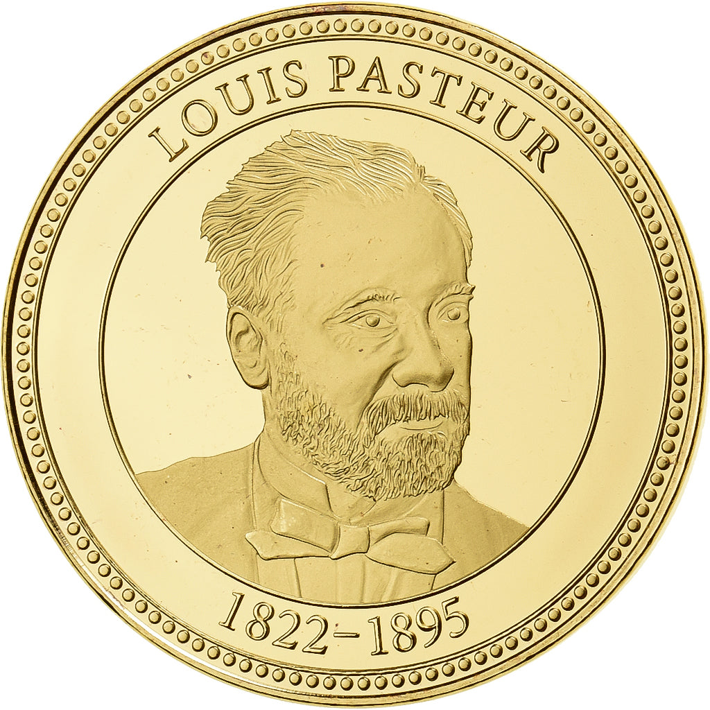 Frankreich, Medaille, Louis Pasteur, Copper Gilt, UNZ+