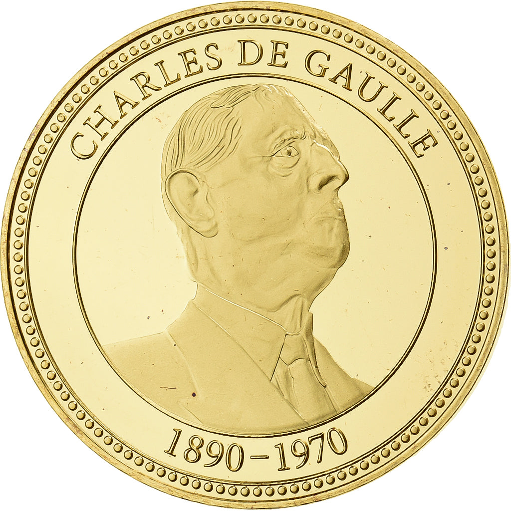 Francja, medal, Charles De Gaulle, Pokryte Miedź- Nikiel, MS(64)