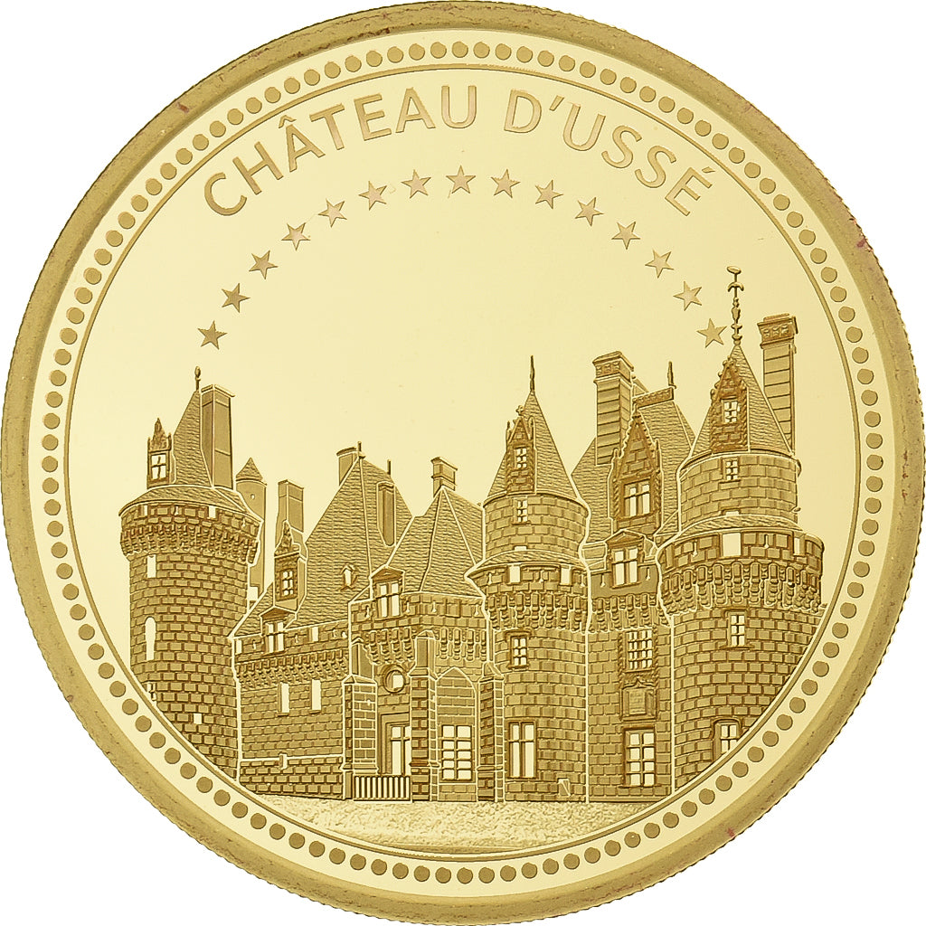 Francja, medal, Château d'Ussé, Pokryte Miedź- Nikiel, MS(64)