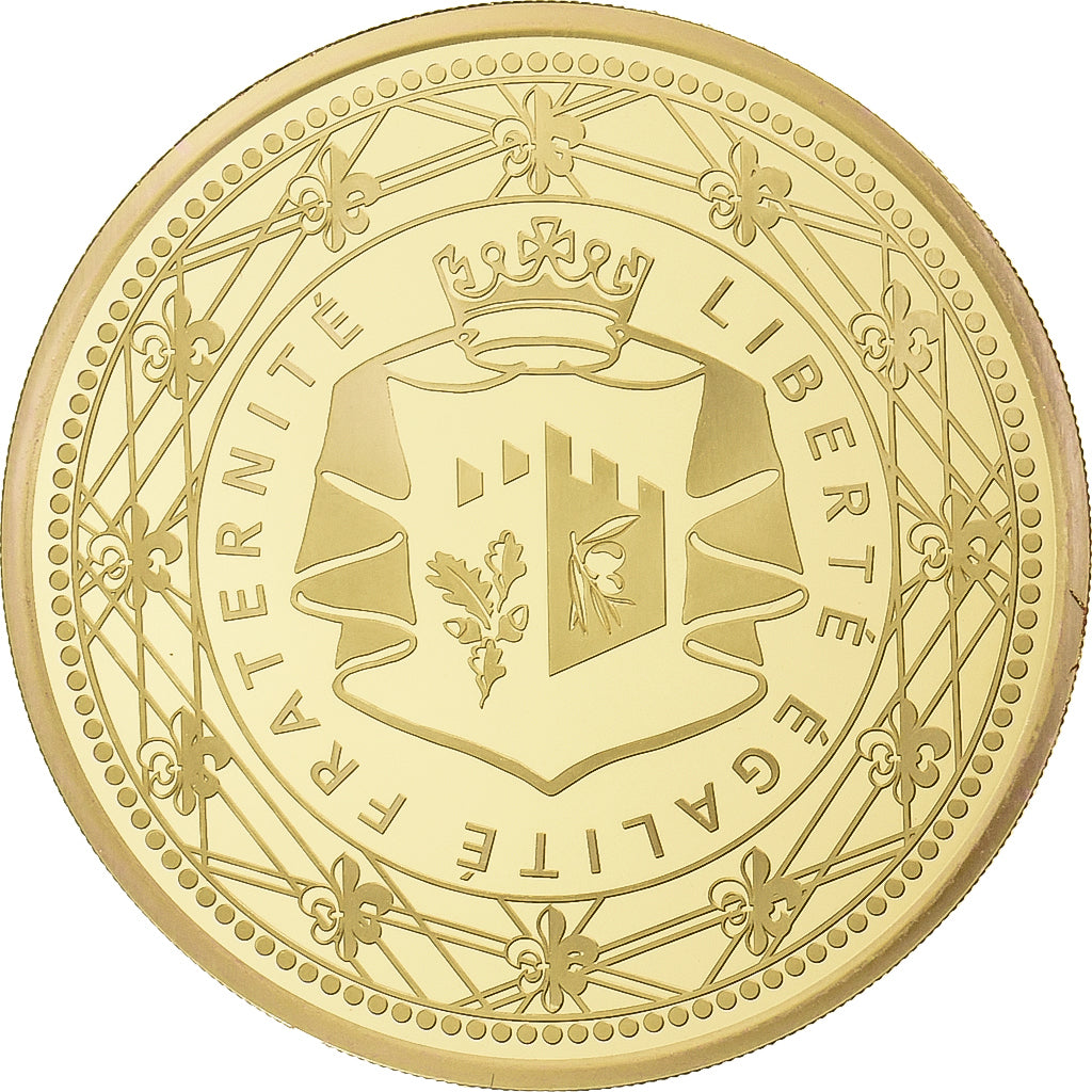 France, Medal, Le Château de Fontainebleau, Copper-Nickel Gilt, MS(64)