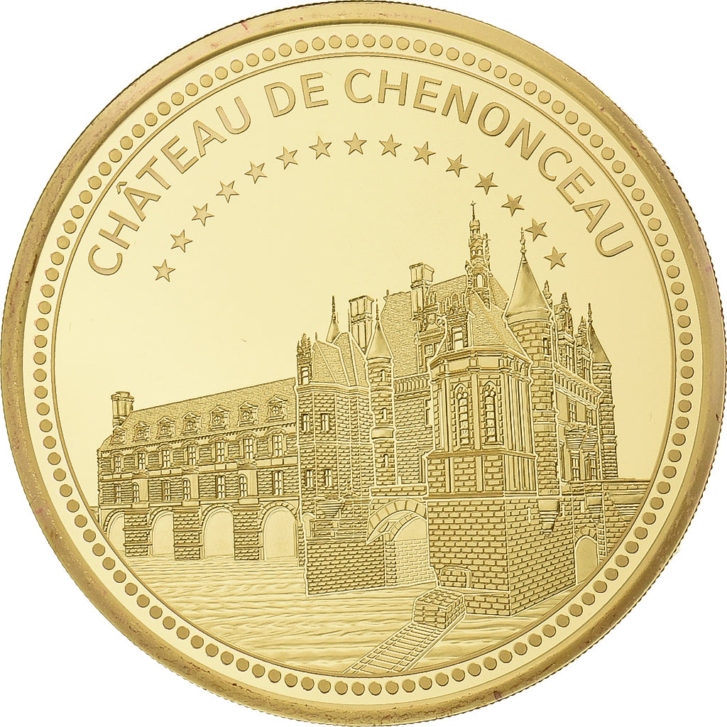 Francja, medal, Château de Chenonceau, Pokryte Miedź- Nikiel, MS(64)