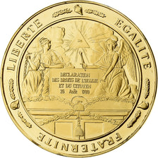 Francia, medalla, Bicentenaire de la Révolution Française, 1989, Oro vermeil