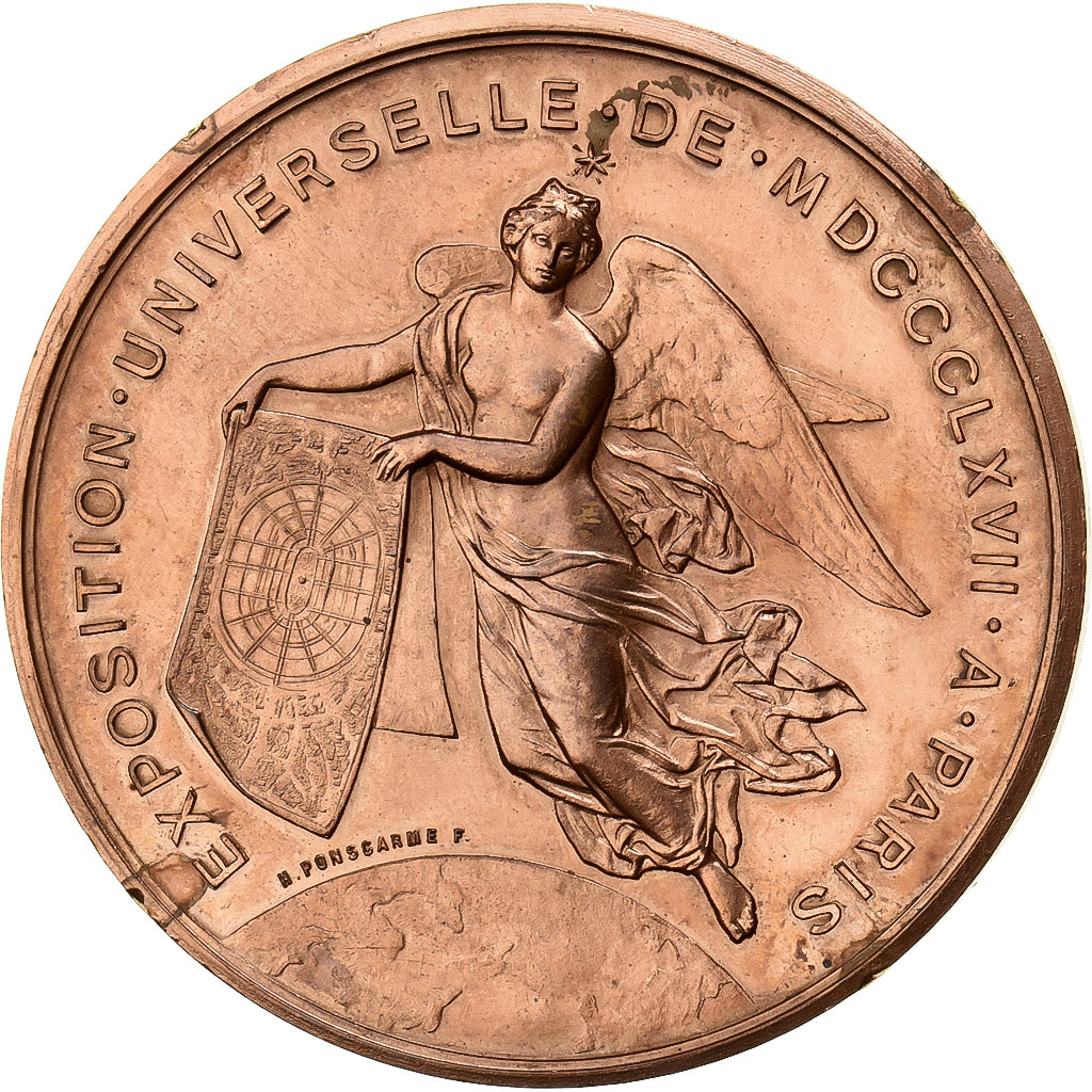 Frankrijk, Medaille, Exposition universelle de Paris, 1867, Koper, Ponscarme