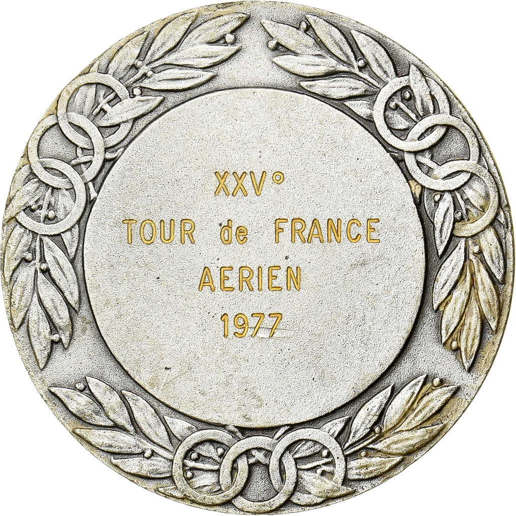 Francia, medalla, Tour de France Aérien, 1977, Bronce plateado, Contaux, EBC
