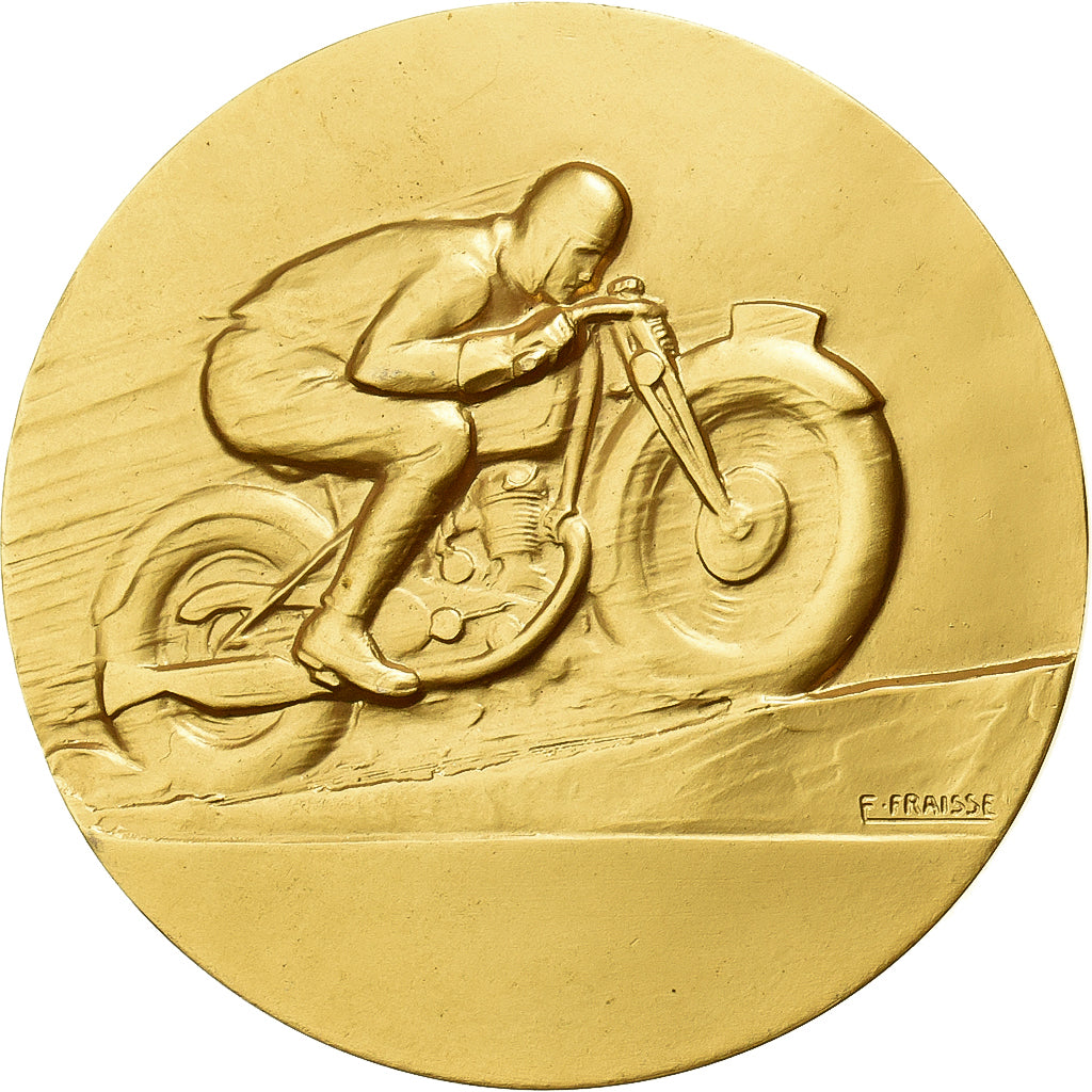 Frankrijk, Medaille, Moto-Club du Nord de la France, 1956, Gilt Bronze, Fraisse