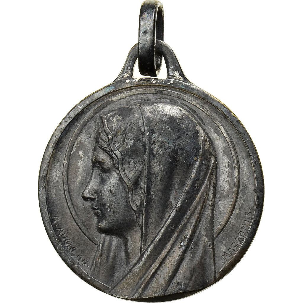 Francia, medaglia, La Vierge Marie, Silvered Metal, Augis, BB