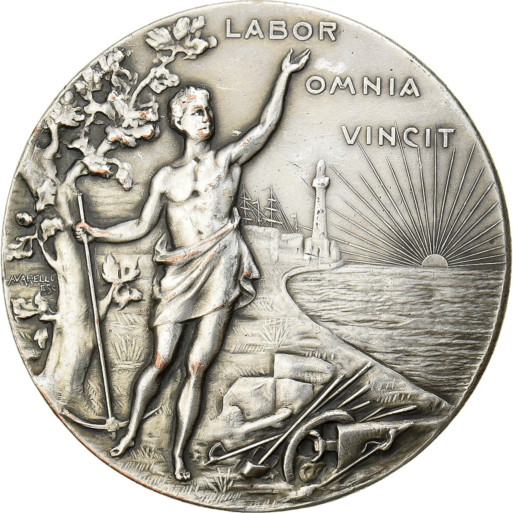 Argentina, medalla, El Pueblo del Rosario, 1902, Plata chapada en cobre