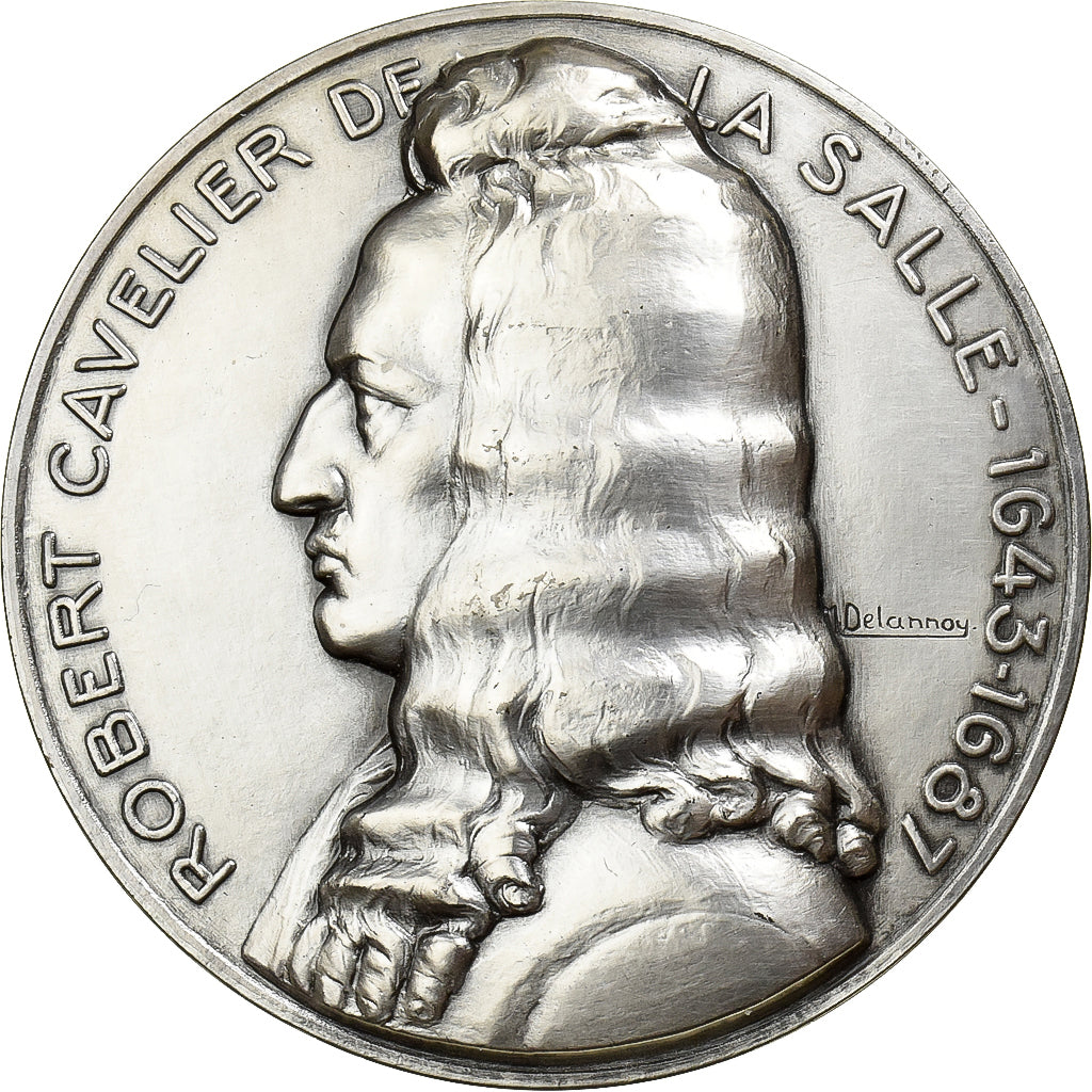 France, Médaille, Louis XIV, Robert Cavelier de la Salle, Explorateur, 1975