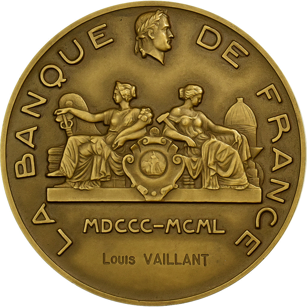 Francia, medaglia, La Banque de France, La Sagesse fixe la Fortune, 1950
