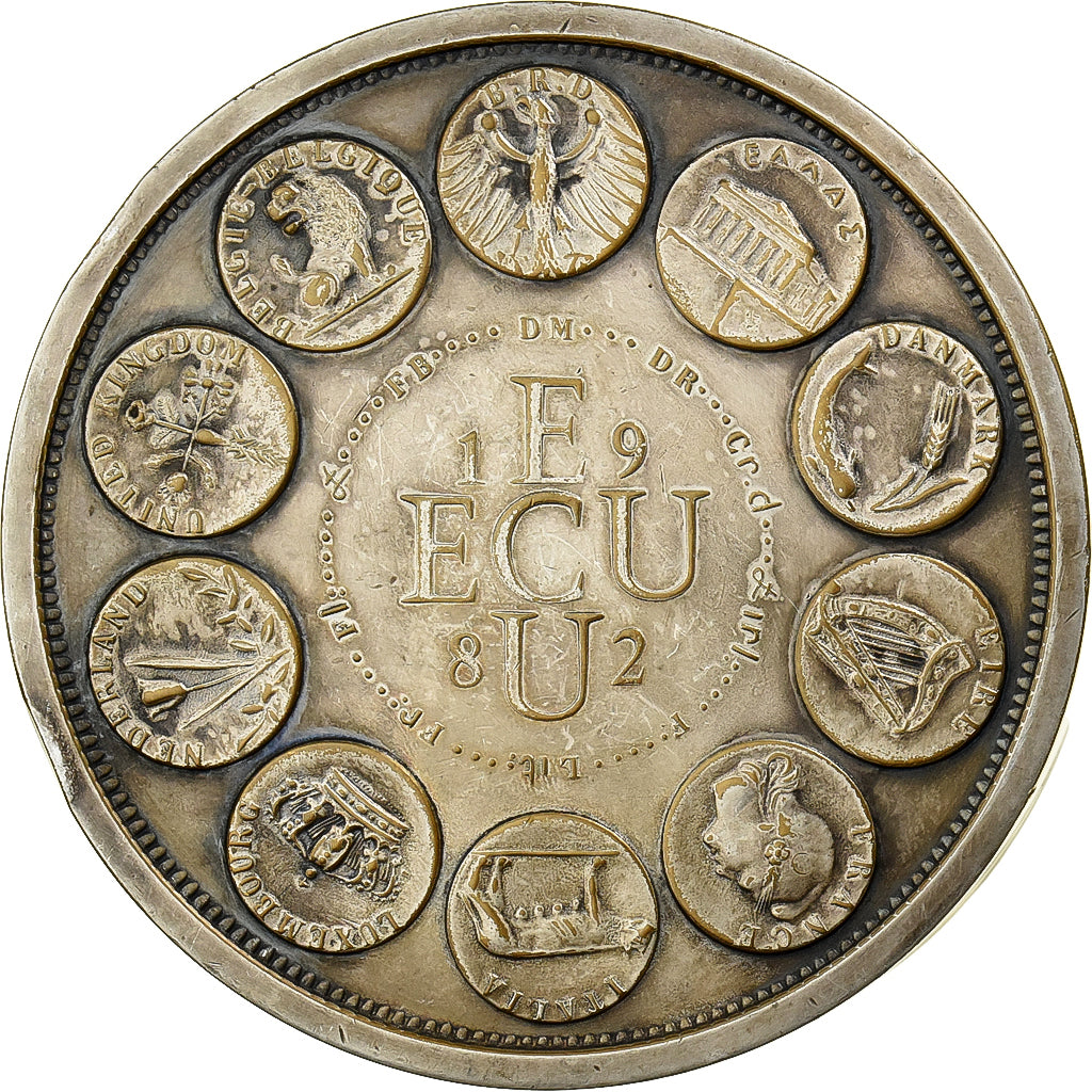 France, Médaille, Ecu Europa, Europe Assise, 1982, Bronze Florentin, TTB+