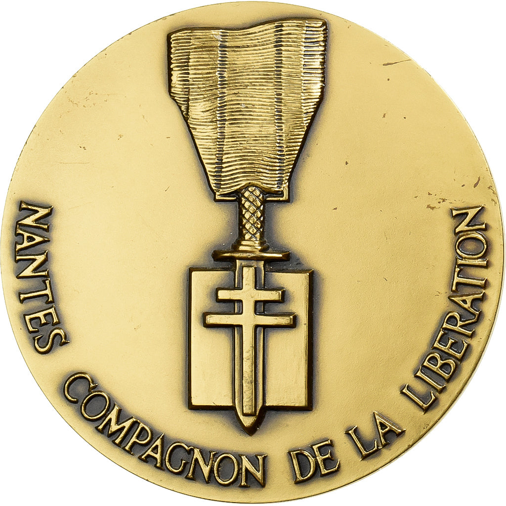 Francia, medaglia, Nantes, Compagnon de la Libération, 50 Ans des  Cinquante