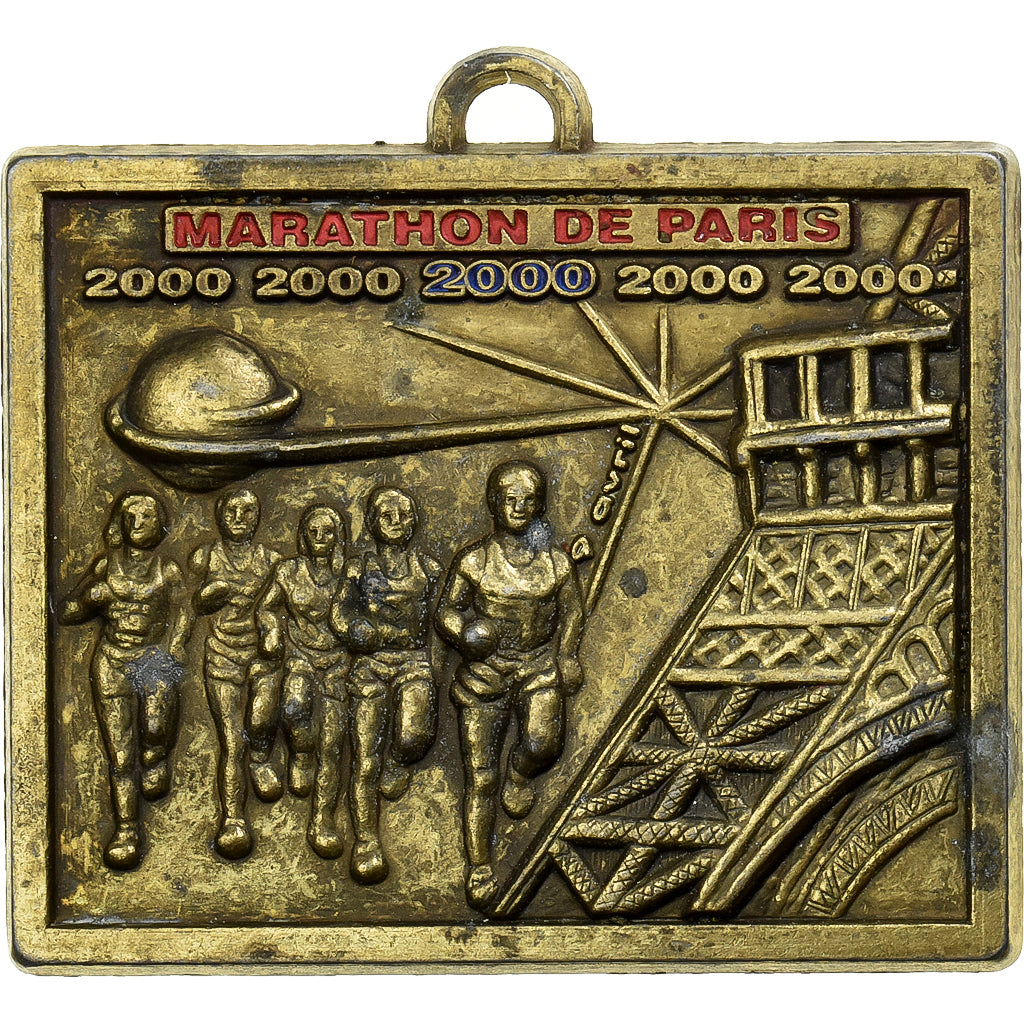 France, Médaille, Sport, Marathon de Paris, 2000, Métal, TTB