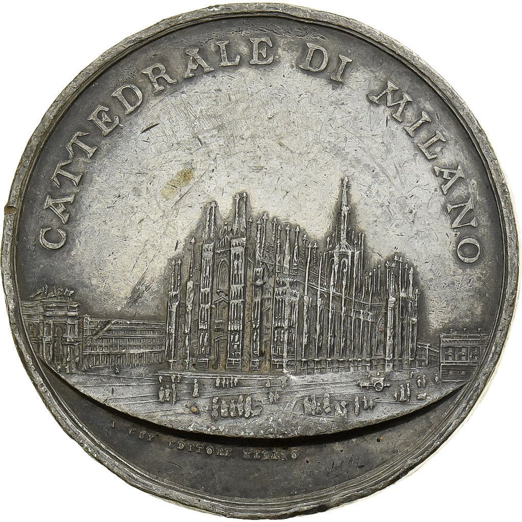 Italy, Medal, Cattedrale di Milano, 1867, Tin-Zinc, EF(40-45)
