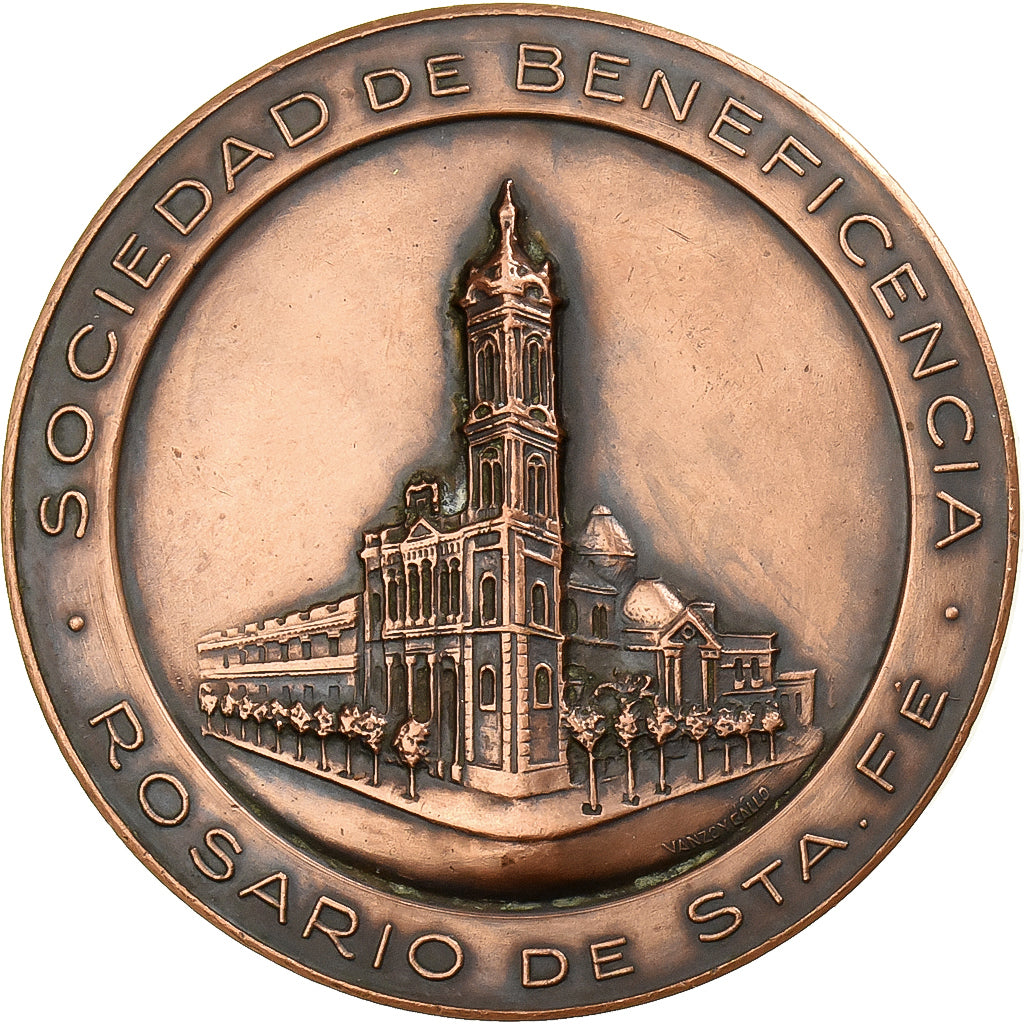Argentine, Médaille, Sociedad de Beneficencia, Rosario de Santa Fe, 1929
