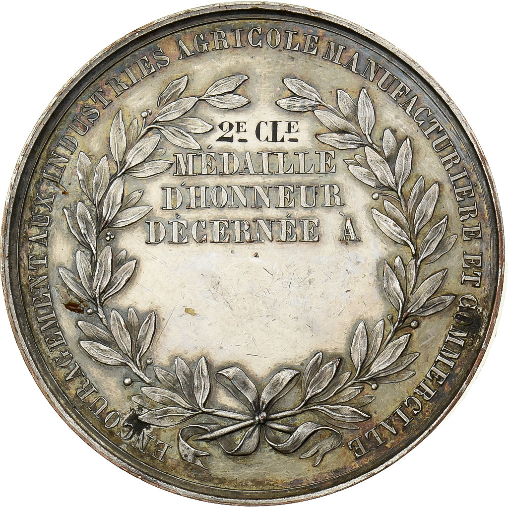 France, Médaille, Académie Nationale Agricole Manufacturière, 1848, Cuivre