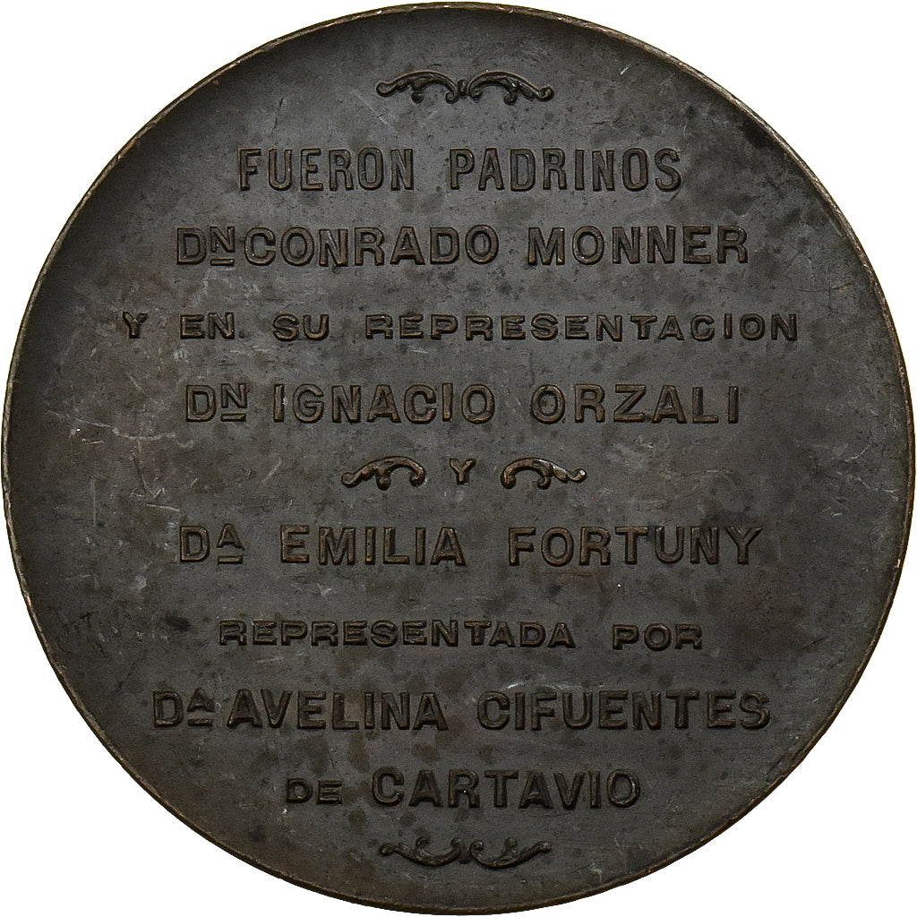 Argentinië, Medaille, Jose Maria Monner, 1896, Bronzen, ZF